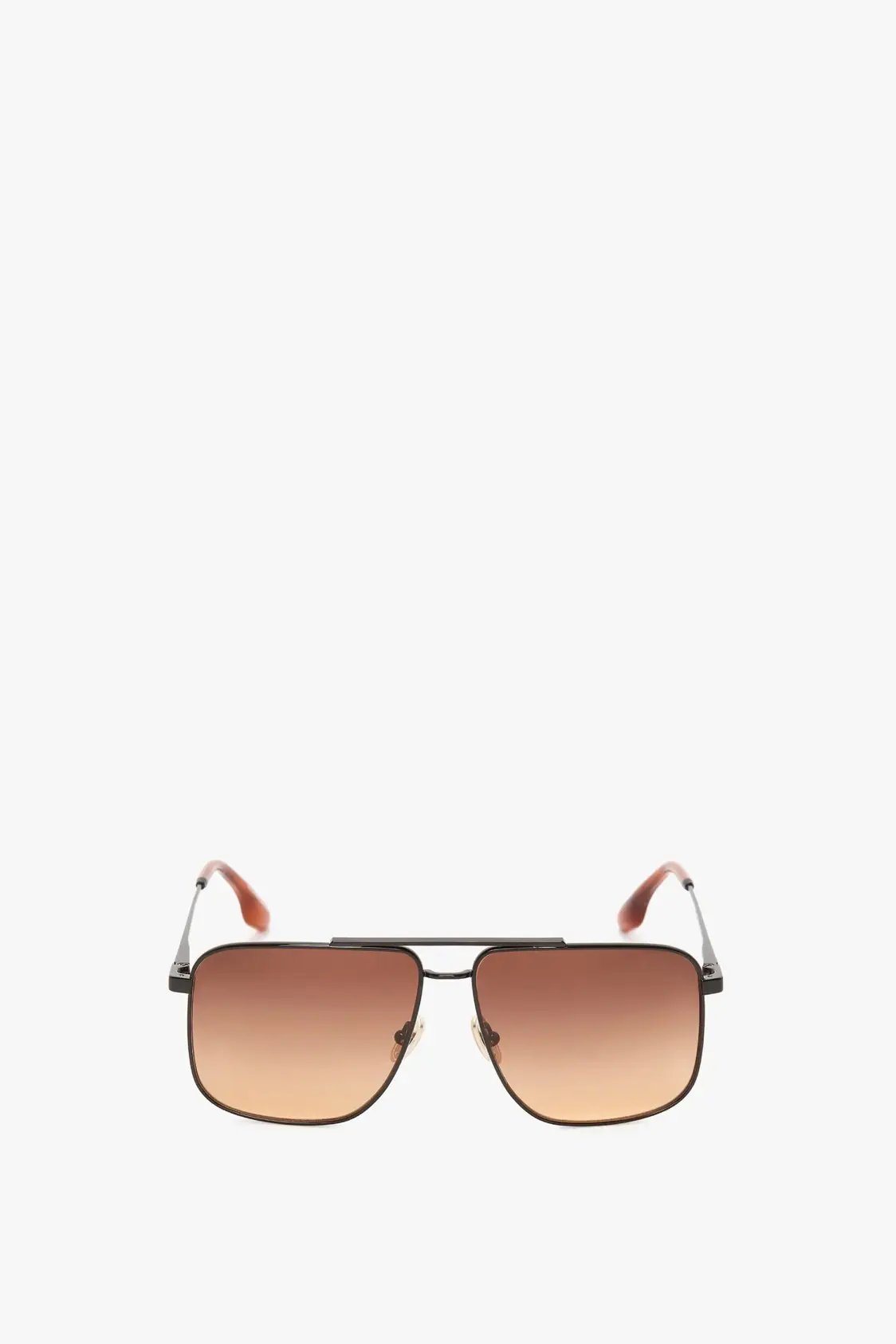 Rectangular Visor Gold-Framed Sunglasses